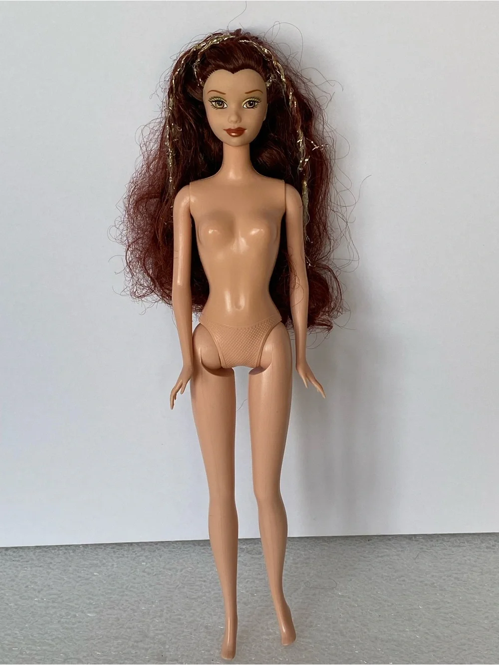 Vintage 2004 Barbie Disney Sparkle Princess Belle Mattel #G7935 - Redressed